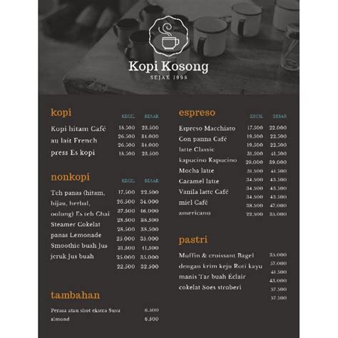 Harga Jasa Desain Menu Makanan