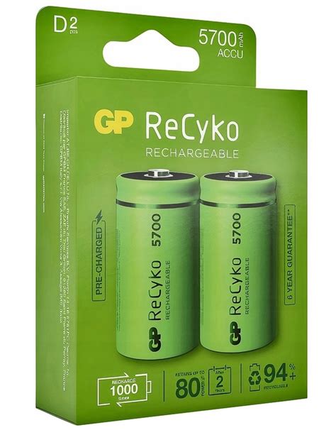 Akumulatorki D R20 GP Batteries GPRCK570D868C2 NiMH 5700 MAh 1 2 V 2