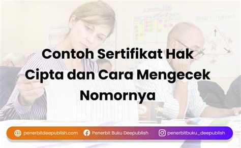 Contoh Sertifikat Hak Cipta Dan Cara Mengecek Nomornya