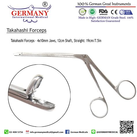 Takahashi Forceps X Mm Jaws Cm Shaft Straight Cm In