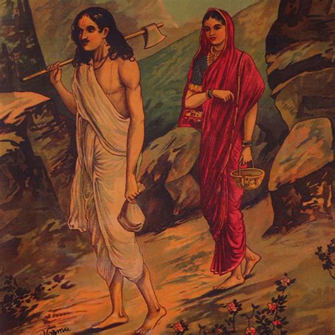 Paper Painting Satyavan Savitri By Raja Ravi Varma