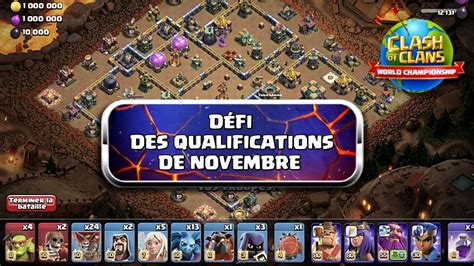 R Ussir Le D Fi Des Qualifications De Novembre Clash Of Clans Youtube