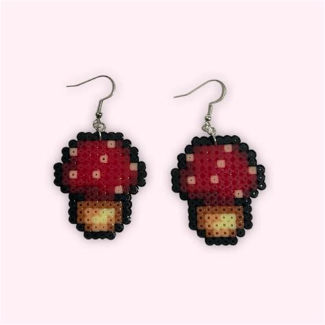 Stardew Valley Inspired Handmade Perler Bead Pixel Art Dangle Earrings