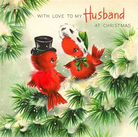 Cardinal Couple Xmas Vintage Christmas Cards Christmas Greetings