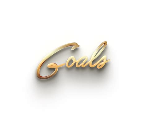 3d Word Goals Golden Png Text Effects Art Typography Royalty Free Png