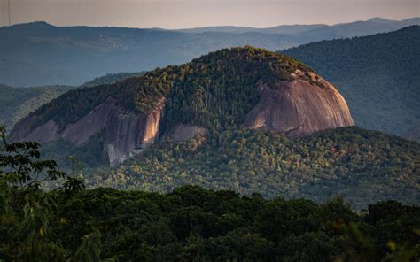 Sunset At Looking Glass Rock From The Blue Ridge Parkway In Western North Carolina [oc