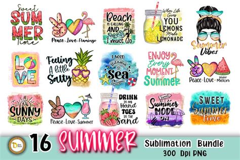 Summer Vibes Sublimation Summer Sayings Bundle