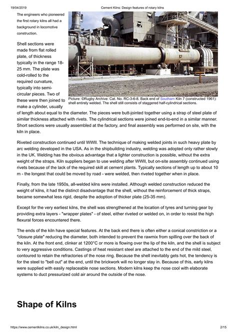 Cement kilns-design-features-of-rotary-kilns | PDF
