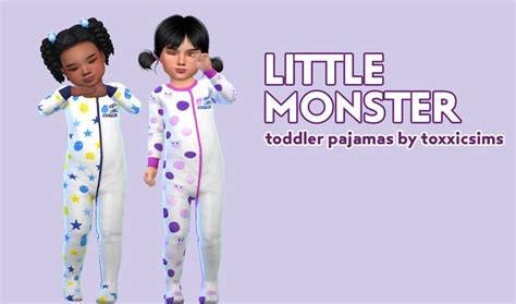 Little Monster Pajamas for Toddlers | toxxicsims | Sims 4 toddler ...