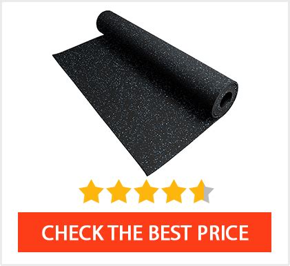 Incstores Thick Tough Rubber Flooring Roll Flexible Off