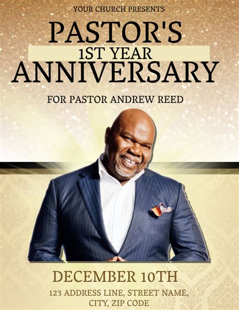 Church Pastoral Anniversary Flyer Template | PosterMyWall