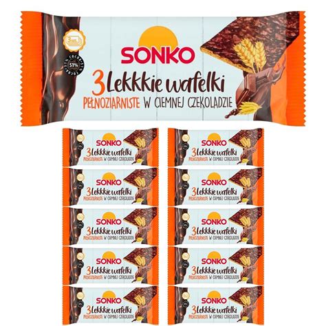 Sonko wafelki pełnoziarniste w czekoladzie 36g x11 11327601021