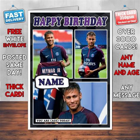 Pin on Personalised Football Birthday Cards for Kids Adults