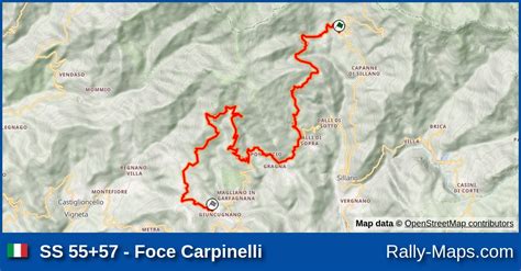 Ss Foce Carpinelli Stage Map Rallye Sanremo Wrc