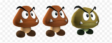 Wii Super Mario Galaxy Goombas The Models Resource There Different