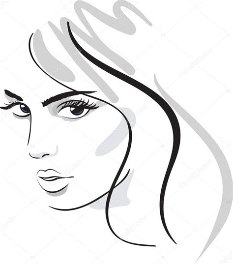 Vector Rostro Perfil Cara Silueta De Mujer Hermoso Rostro De Mujer