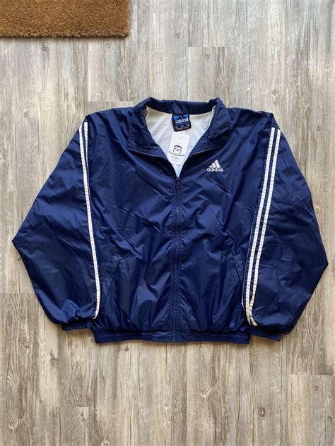 Adidas Vintage 90s Adidas Three Stripes Logo Embroidered Jacket Grailed