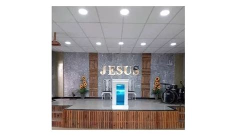 Nome Jesus 50 Cm Altura letra Acm Espelhado Dourado Igreja à venda em