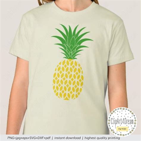 Pineapple SVG Cut Files Summer Pineapple Clipart Svg Dxf Cutting File