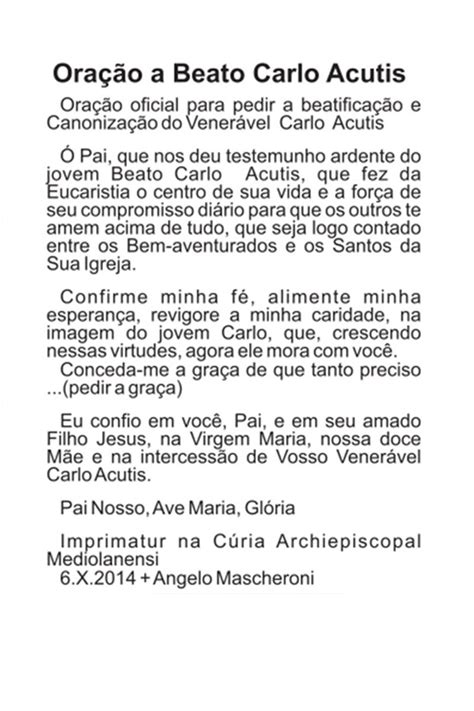 1 000 Santinhos Beato Carlo Acutis Oração No Verso 7x10 Cm