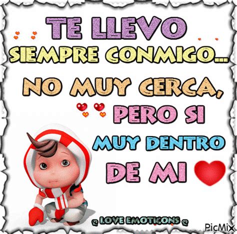 ღ Love Emoticons ღ Te llevo siempre conmigo