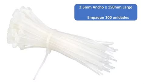 Amarra Cables Plástica 2 5mm X 150mm Blanca 100 Unidades Cuotas