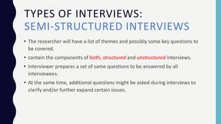 interview method  qualitative research pptx