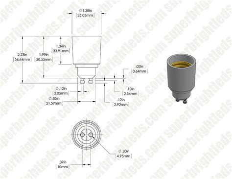 E27 Base to GU10 Base Socket Adapter | Super Bright LEDs