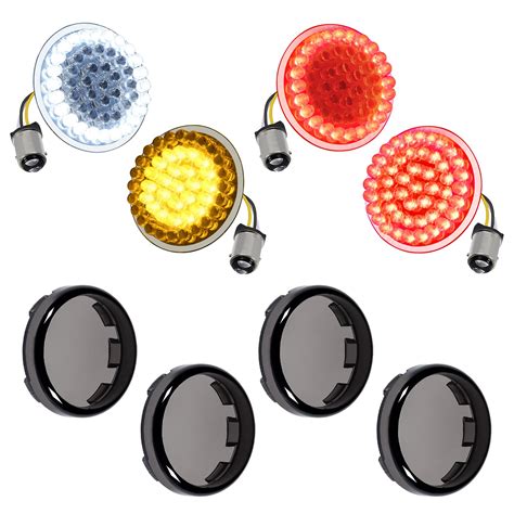 Snapklik Led Motorcycle Turn Signals Bullet Front Rear