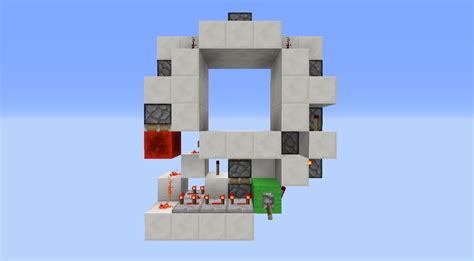 Minecraft Redstone Tutorial Kleine 3x3 Piston Door Youtube