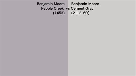 Benjamin Moore Pebble Creek Vs Cement Gray Side By Side Comparison