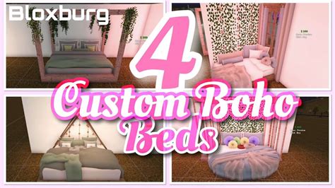 How To Make Custom Bloxburg Beds Boho Style Youtube