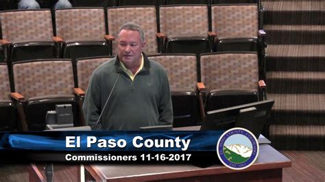 El Paso County Commissioners Discuss 2018 Budget Hearing No 3 Youtube