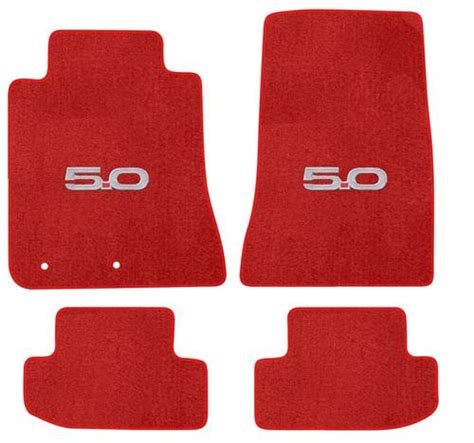 Lloyd Mustang Floor Mats Logo Red F