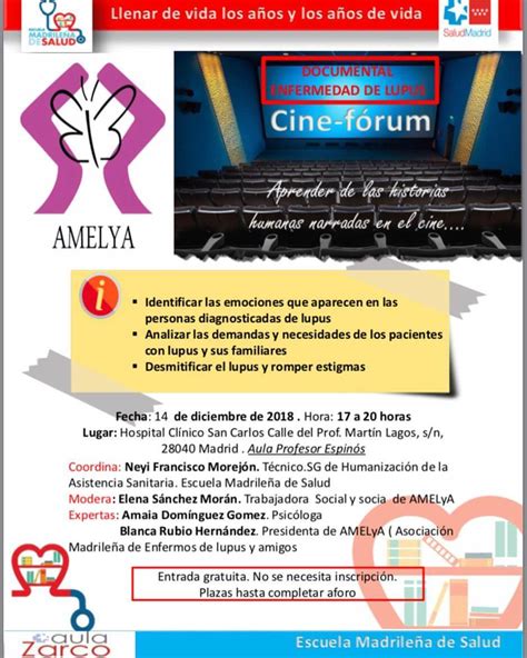 Nos vamos al cine Asociación Lupus Madrid AMELyA