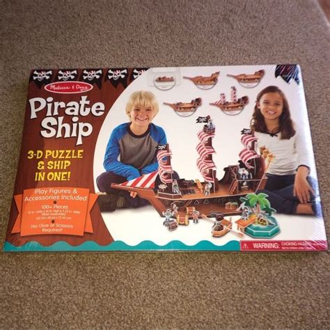 Melissa & Doug 3D Puzzle and Ship | Melissa & doug, 3d puzzles, Piecings