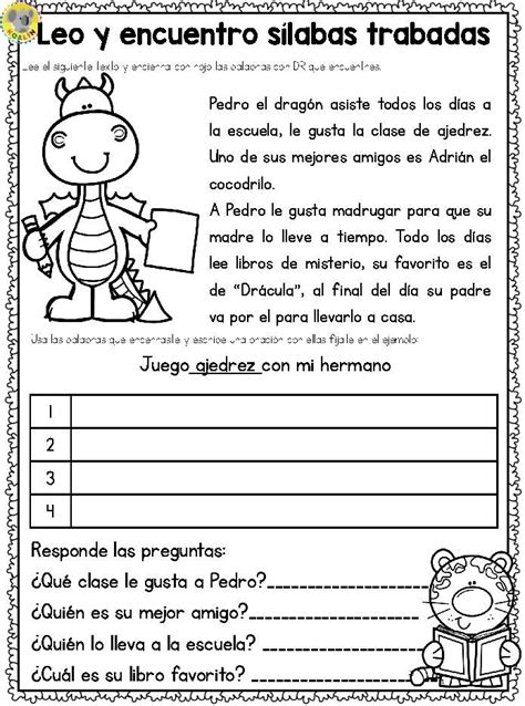 Completo Cuaderno Para Trabajar Trabadas 80 PÁginas Spanish Classroom Activities Esl Teaching