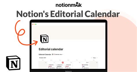 Free Notion editorial calendar template for content planning and writing