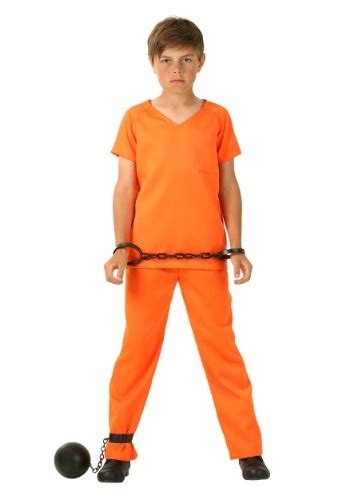 Boy's Orange Prisoner Costume