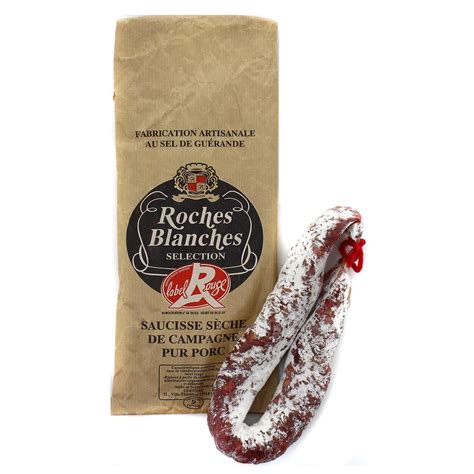 Achat Les Roches Blanches Saucisse sèche de campagne Label Rouge 200g