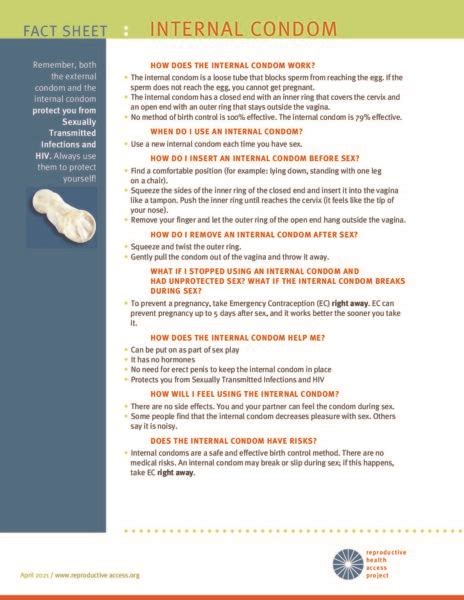 Reproductive Health Access Project 2021 04 Factsheet Internal Condom