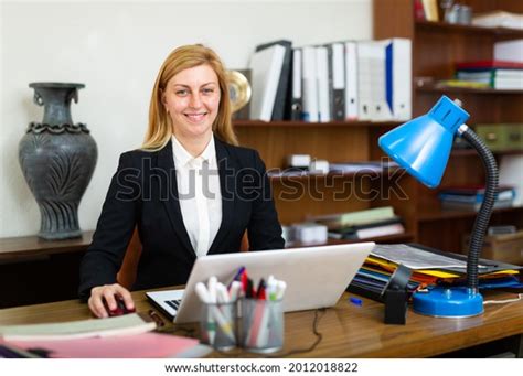 Portrait Female Office Worker Company Modern Stock Photo 2012018822