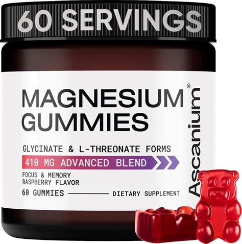 Amazon Magnesium Gummies Mg Of Elemental Magnesium Glycinate