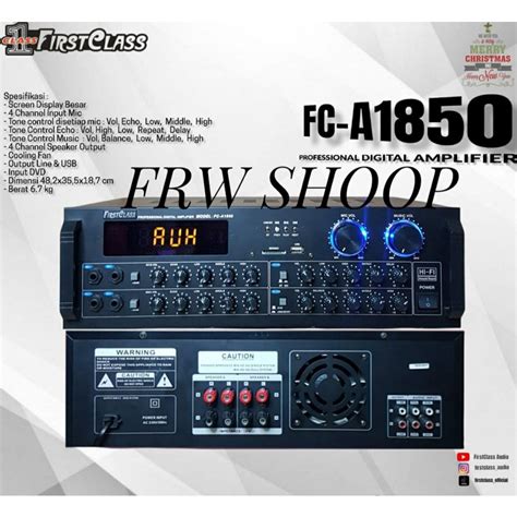 Jual POWER AMPLIFIER FIRSTCLASS FC A1850 FCA1850 FCA 1850 BLUETOOTH