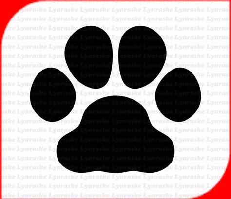 Bulldog Paw Print Silhouette SVG, Svg, Dxf, Cricut, Silhouette Cut File ...