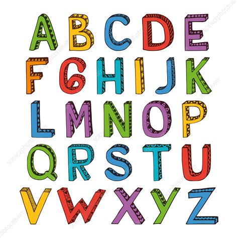 Alphabet, illustration - Stock Image - F019/7113 - Science Photo Library