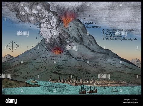 Mount Etna Eruption, 1669 Stock Photo - Alamy