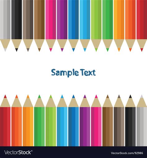 Pencil border Royalty Free Vector Image - VectorStock