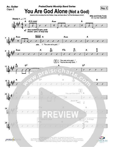 You Are God Alone Acoustic Guitar Sheet Music PDF (Phillips Craig ...