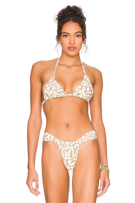 Stone Fox Swim Isobel Bikini Top In Tobacco Le Fleur Revolve